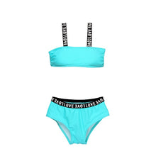 Load image into Gallery viewer, Andzhelika Children's Swimsuit Girls Sports Bikini Bandage Swimsuit Child Bikini Solid Patchwork Girls Swimwear Kid Bathing Suit