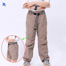 Load image into Gallery viewer, Autumn Spring Quick Dry Waterproof Kids Outdoor Pants Boys Girls Sports Hiking Trousers Children Detachable Shorts+Pants Outfits