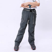 Load image into Gallery viewer, Autumn Spring Quick Dry Waterproof Kids Outdoor Pants Boys Girls Sports Hiking Trousers Children Detachable Shorts+Pants Outfits
