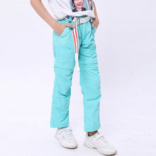 Load image into Gallery viewer, Autumn Spring Quick Dry Waterproof Kids Outdoor Pants Boys Girls Sports Hiking Trousers Children Detachable Shorts+Pants Outfits
